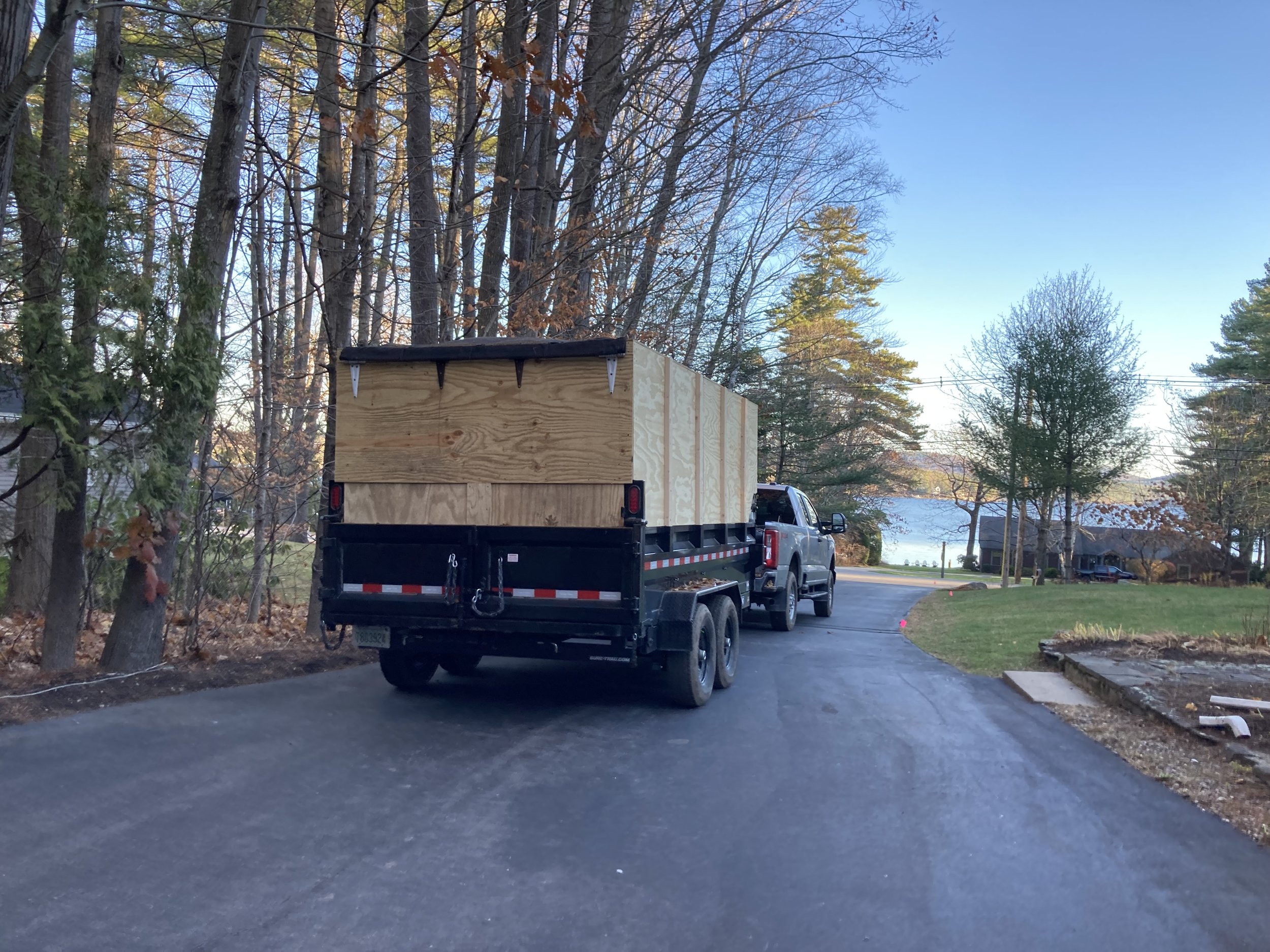 After, with leaf collection box