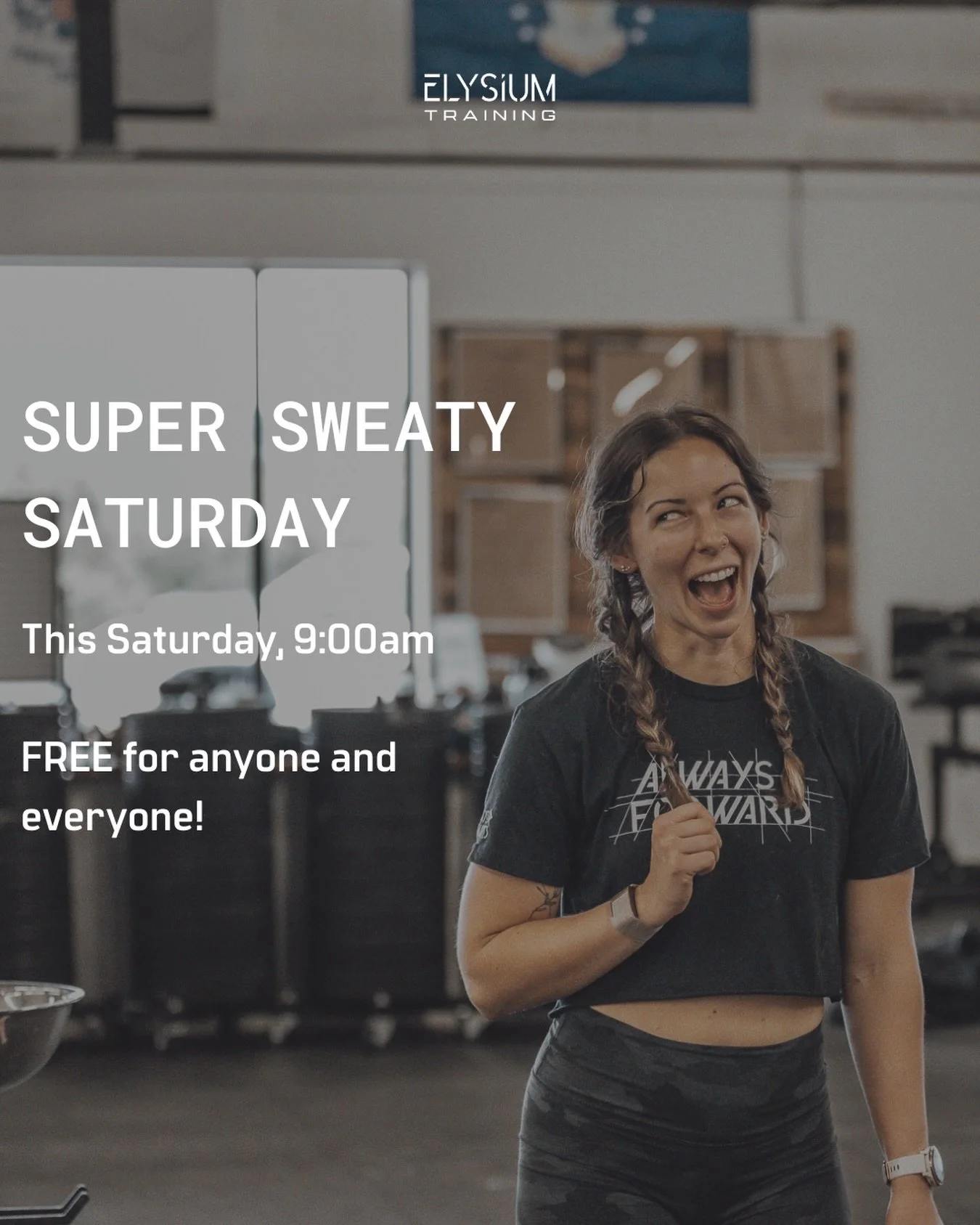 SUPER SWEATY SATURDAY ☀️💦
This Saturday at 9:00am.
Good workout. Good people. 

Bring a friend with you and BOTH of you will be entered to win a pair of NoBull shoes 👟

See you Saturday.
