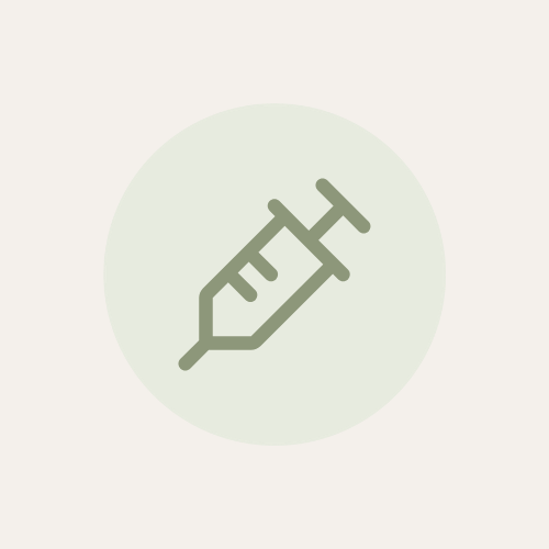Icono de una jeringa médica en estilos simple y minimalista.