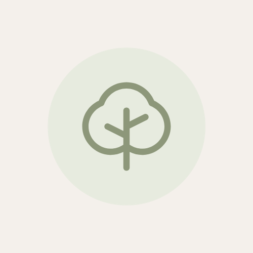 Icono de una hoja en estilo minimalista con un contorno de línea simple en color verde