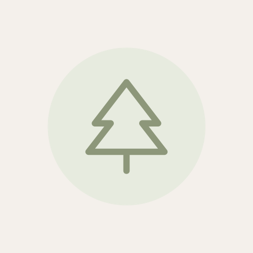 Icono de un árbol estilo Navidad en un círculo