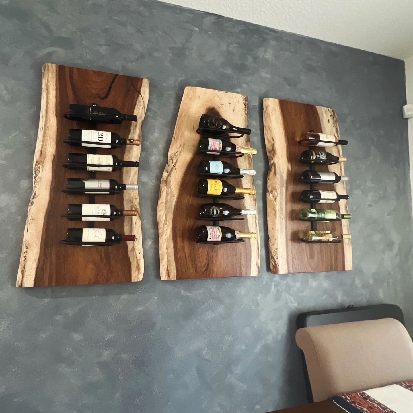 🪵 From raw to refined — custom wine racks that bring nature indoors. ✨