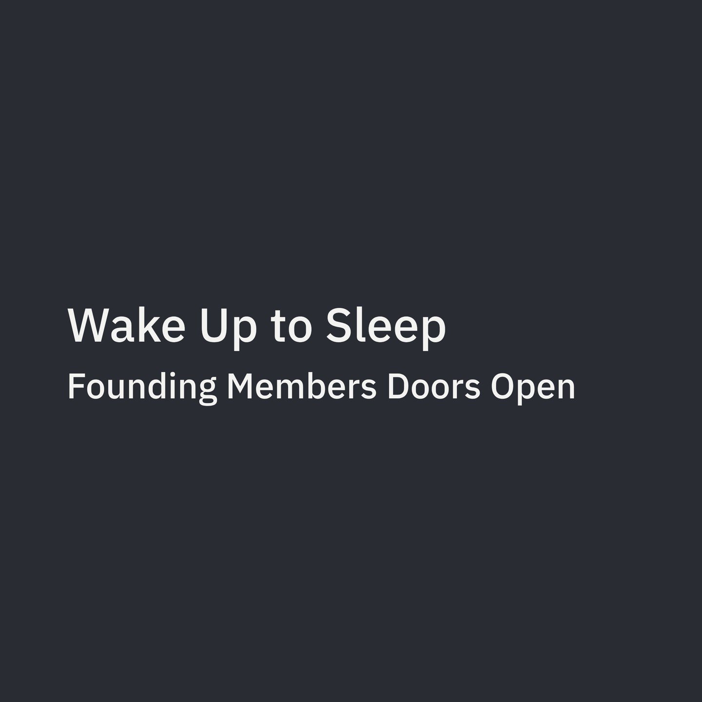 The wait is over: Doors are NOW OPEN! 🚀
 Today, I&rsquo;m inviting just 5 restless high-performers to join the founding group of Wake Up to Sleep.
How are you supposed to break the cycle of sleepless nights, overthinking, and feeling out of alignmen