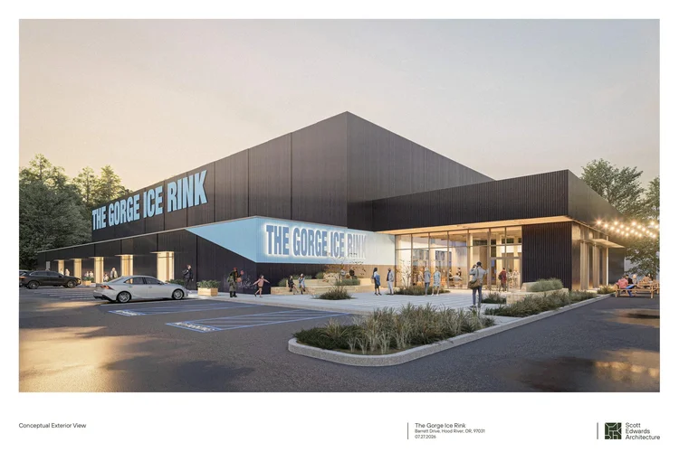 The Gorge Ice Rink - conceptual exterior view