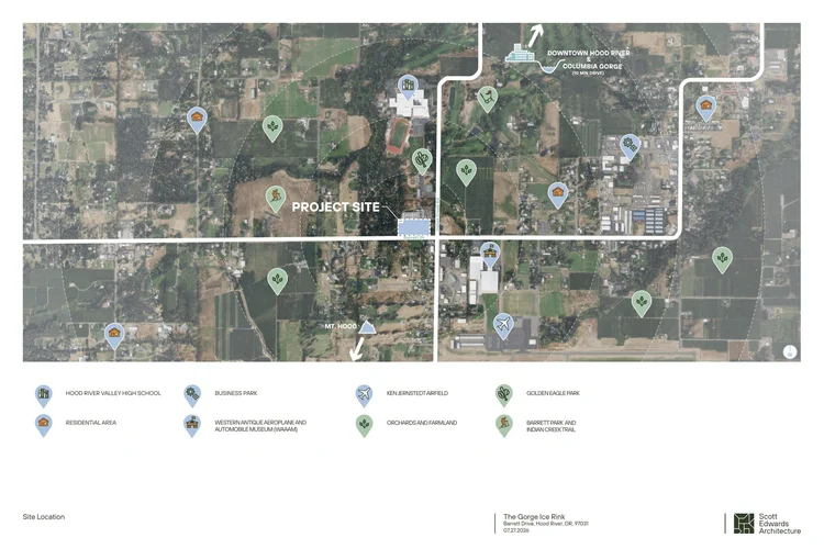 Site location map showing surrounding amenities