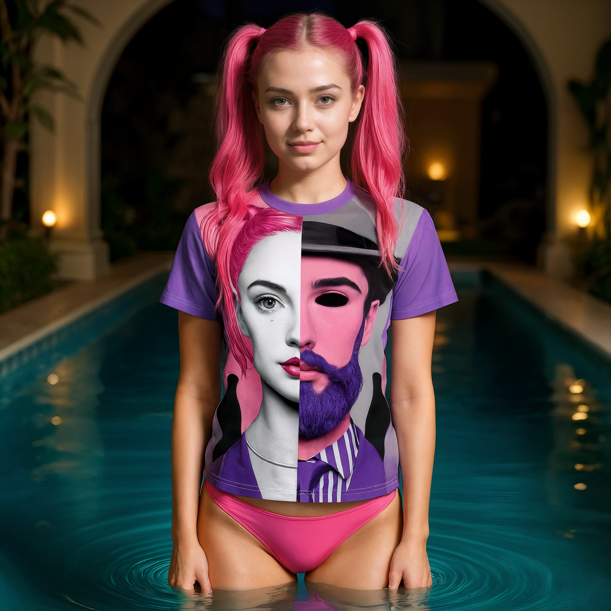 Art & Duality All-Over Print T-Shirt – Bold Statement Women’s Tee | Riches & Play