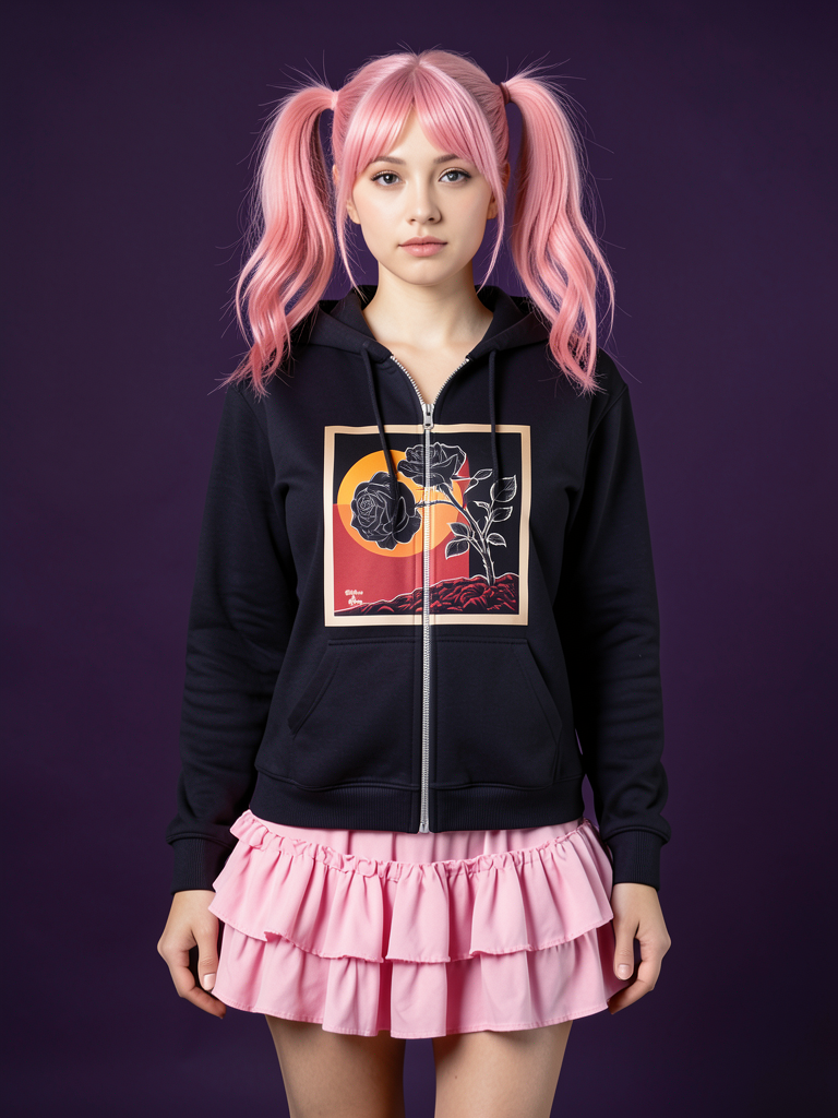 Black Rose Eclipse Hoodie – Bold Graphic Streetwear | Riches & Play