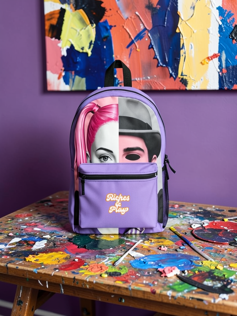 Art & Duality Backpack – Bold Graphic Everyday Backpack | Riches & Play