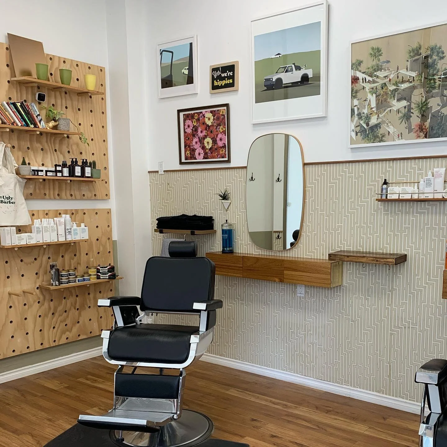 Got another beautiful new piece for the shop from @dancliman happy that the shop has become a makeshift shrine for his wonderful art. So happy to have it up over my station. Thanks again Dan ❤️