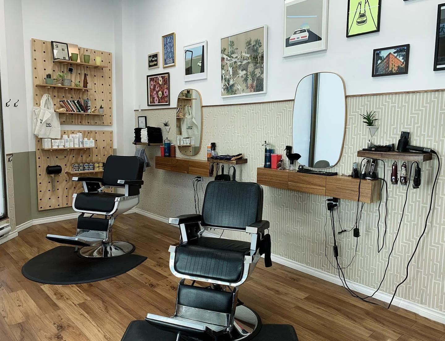 Welcome to our shop&hellip;
*
The Ugly Barber Barbershop is the best kept secret in Vancouver. Tucked away on Beach and Hornby and facing the ocean, this quaint little shop will have you feeling like the best version of yourself. Sit back and relax a