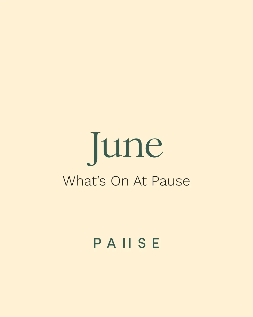 WHAT'S ON AT PAUSE THIS JUNE

&bull; Beginners Reformer &amp; Tower Pilates Courses
Francis Road, Leyton (Reformer &amp; Tower)
Mon 8th &ndash; 29th June &middot; 8:20pm

South Woodford (Reformer Only)
Tue 9th &ndash; 30th June &middot; 7:30pm

&bull