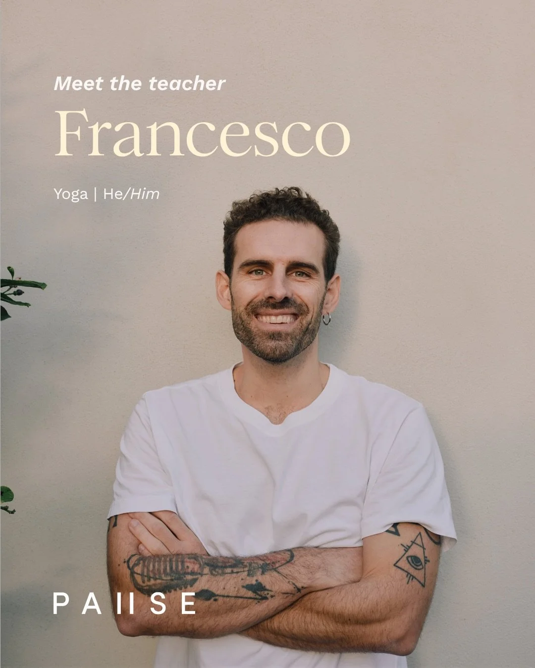 Meet Francesco, one of our yoga teachers. @francesco__mazzetti 

He&rsquo;ll challenge you gently and draw your attention inwards. You&rsquo;ll leave feeling challenged, energised and glad you showed up.

You&rsquo;ll find him teaching Vinyasa Flow e