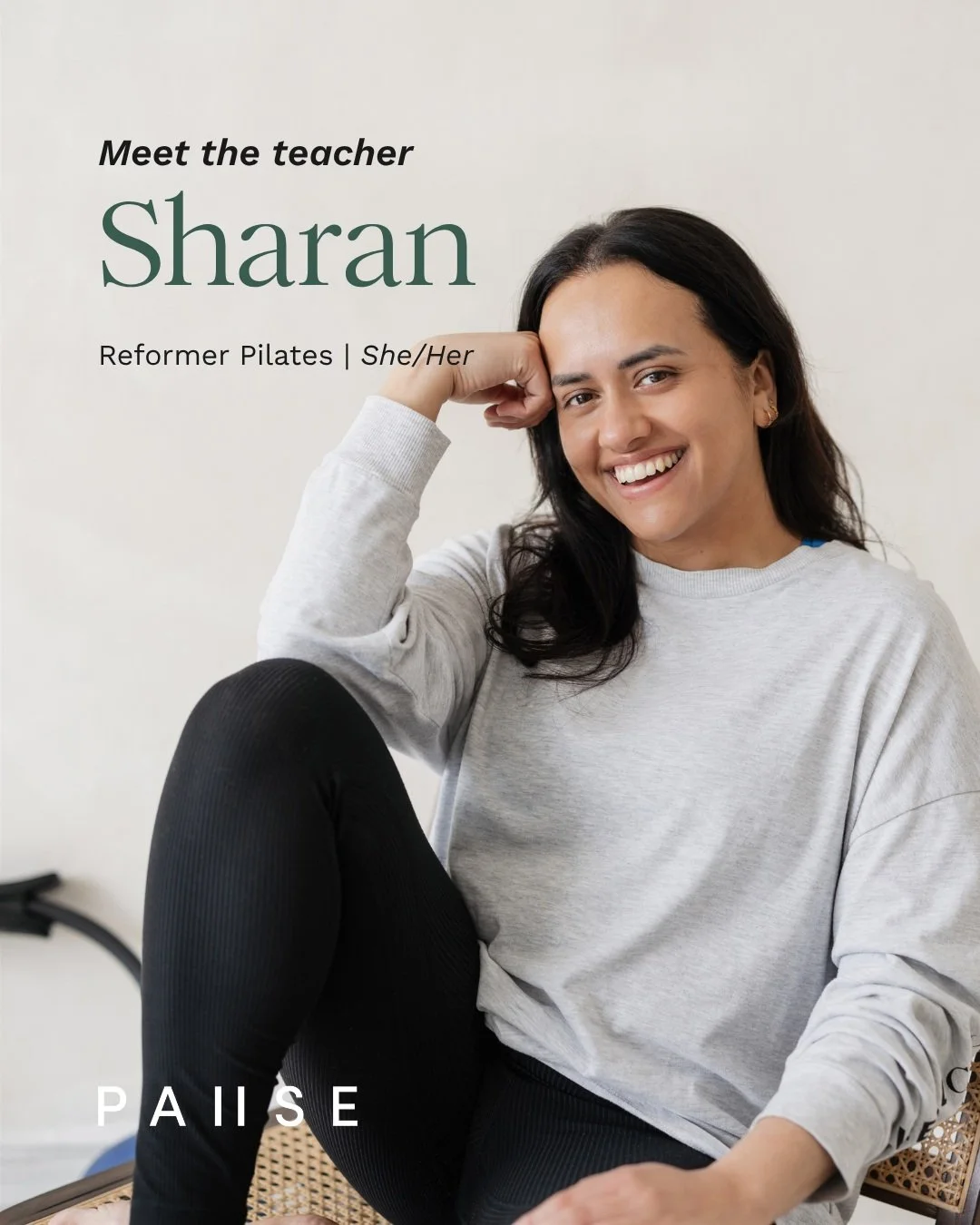 Meet Sharan, one of our Reformer Pilates teachers at Pause

Her classes blend classical repertoire with contemporary work, offering progressions so everyone finds their challenge. You'll leave with a sense of pride in showing up for your practice, an