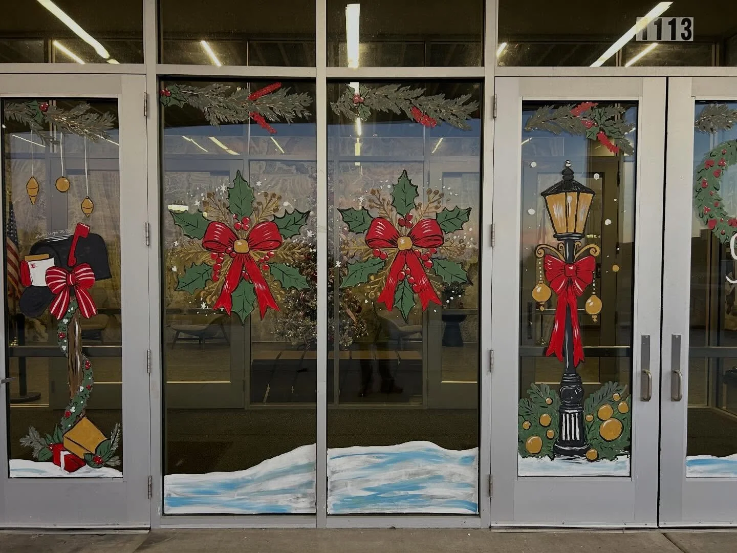 Painted a little window action today...Borger Convention Center (Dome) thank you City of Borger for allowing me!!