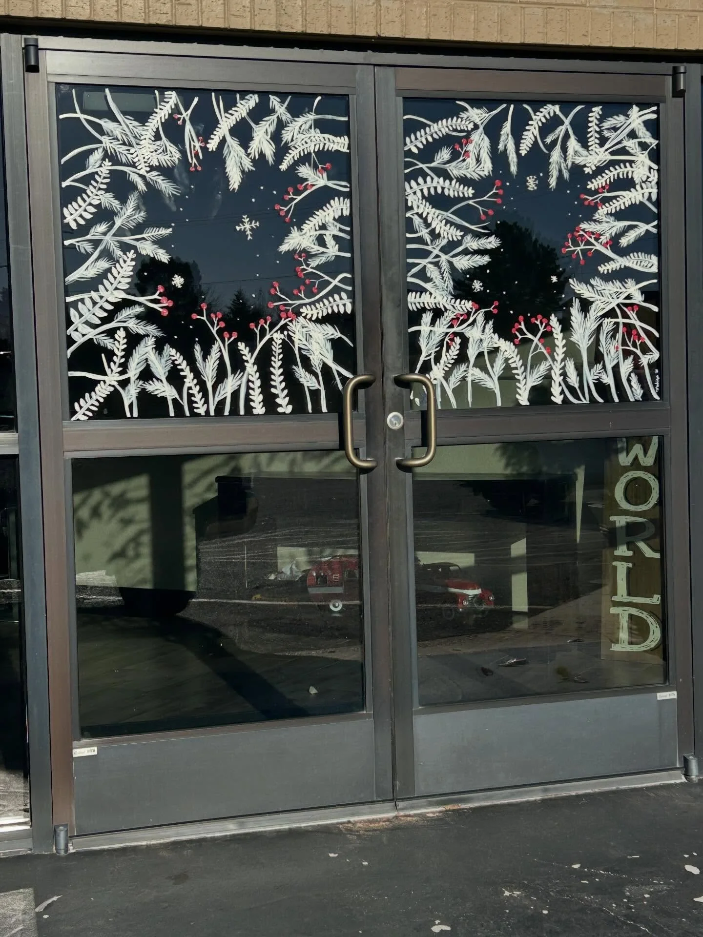 Doors I painted at Grace Church Borger