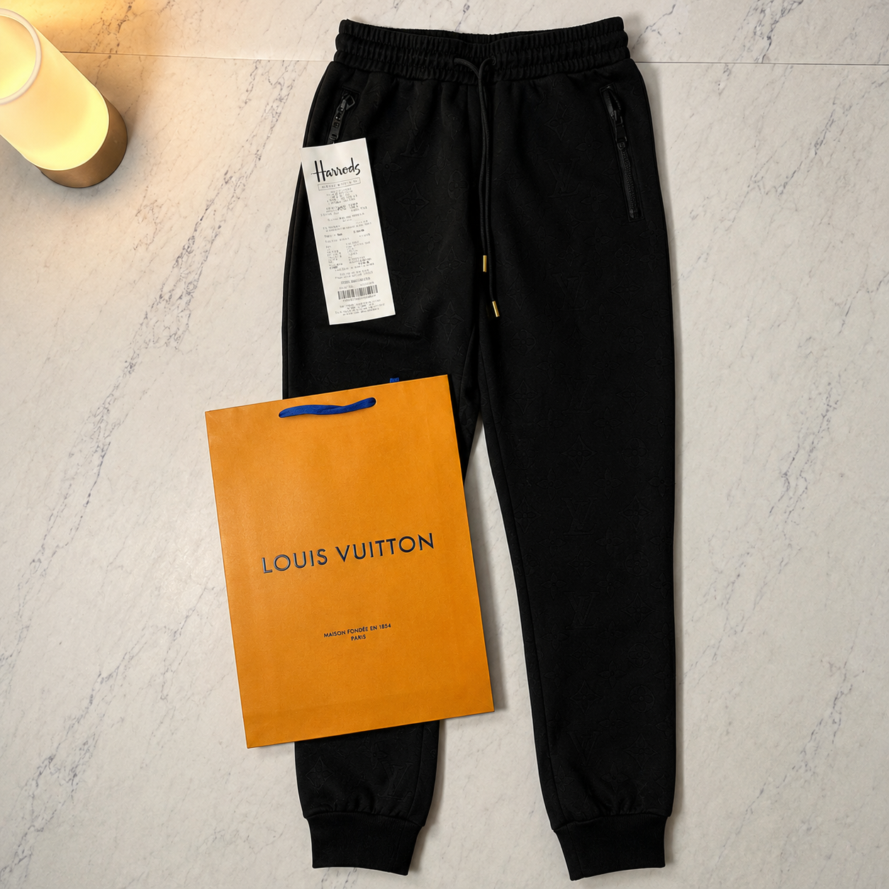 LV MONOGRAM FLEECE JOGGERS (SIZE M-XL)