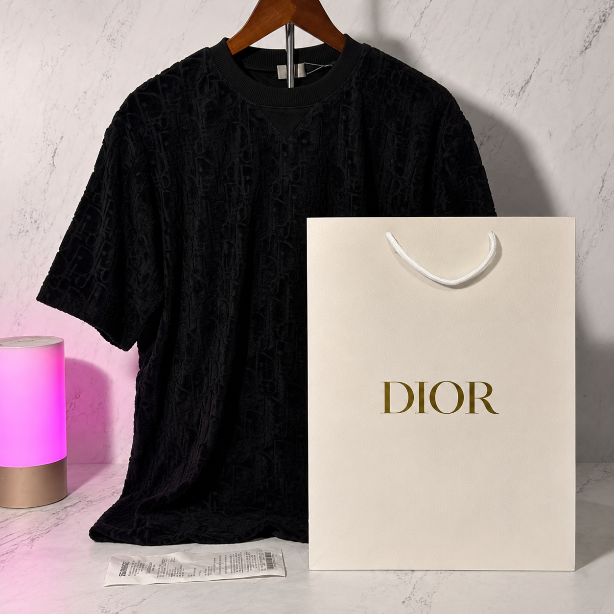 DIOR OBLIQUE T-SHIRT (BLACK SIZE S-XL)