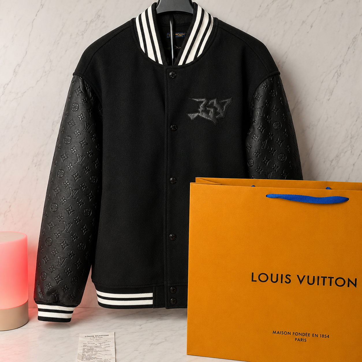 LV VARSITY JACKET (SIZE M-XL)