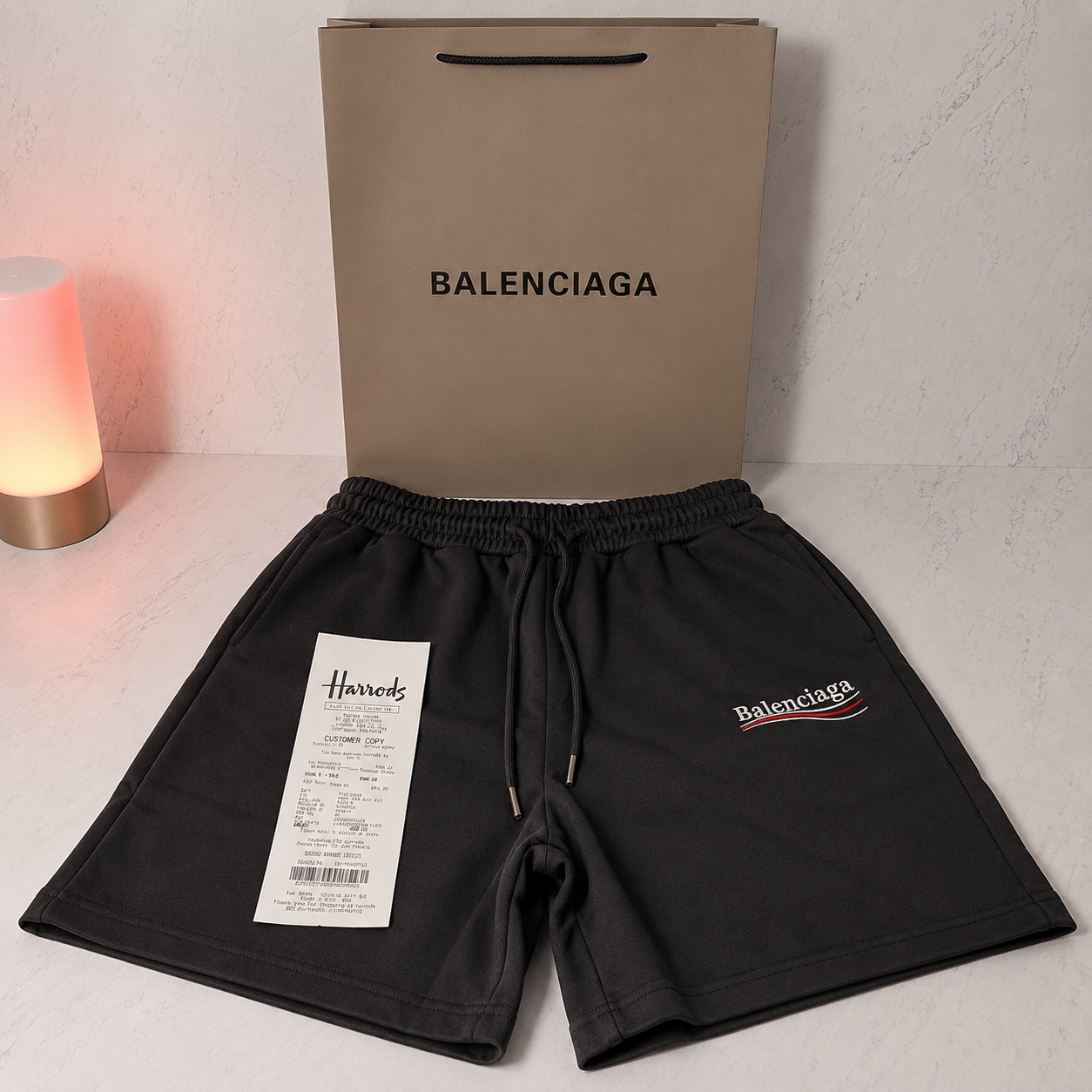 BALENCIAGA POLITICAL CAMPAIGN SHORTS (SIZE M-XL)