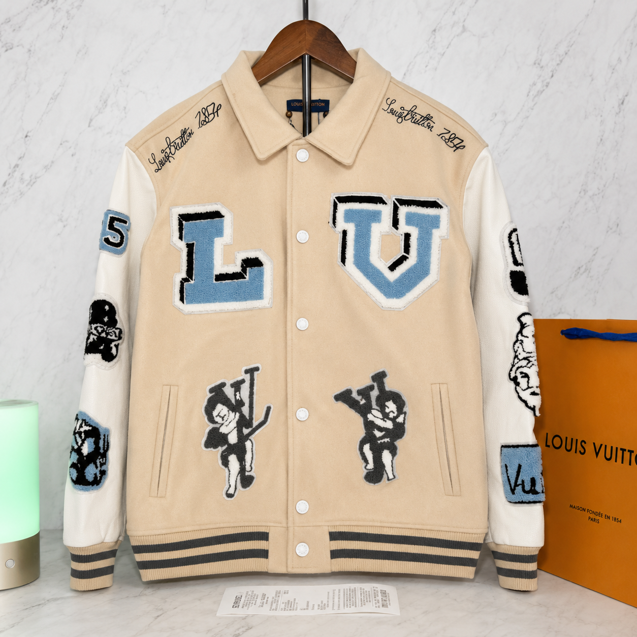 LV VARSITY JACKET (SIZE M-XL)
