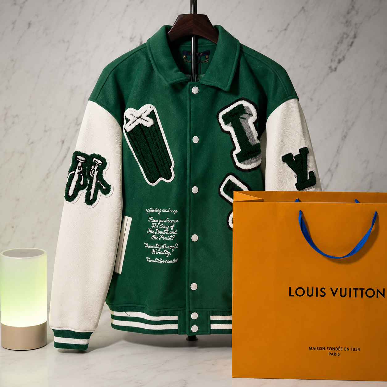 LV VARSITY JACKET (SIZE M-XL)