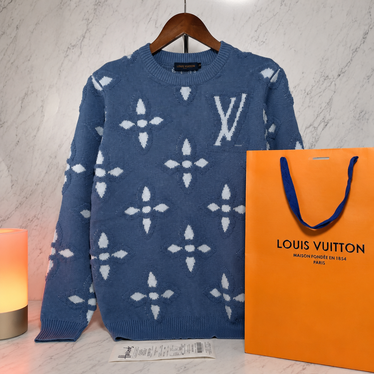 LV TEXTURED KNIT SWEATER (SIZE M-XL)