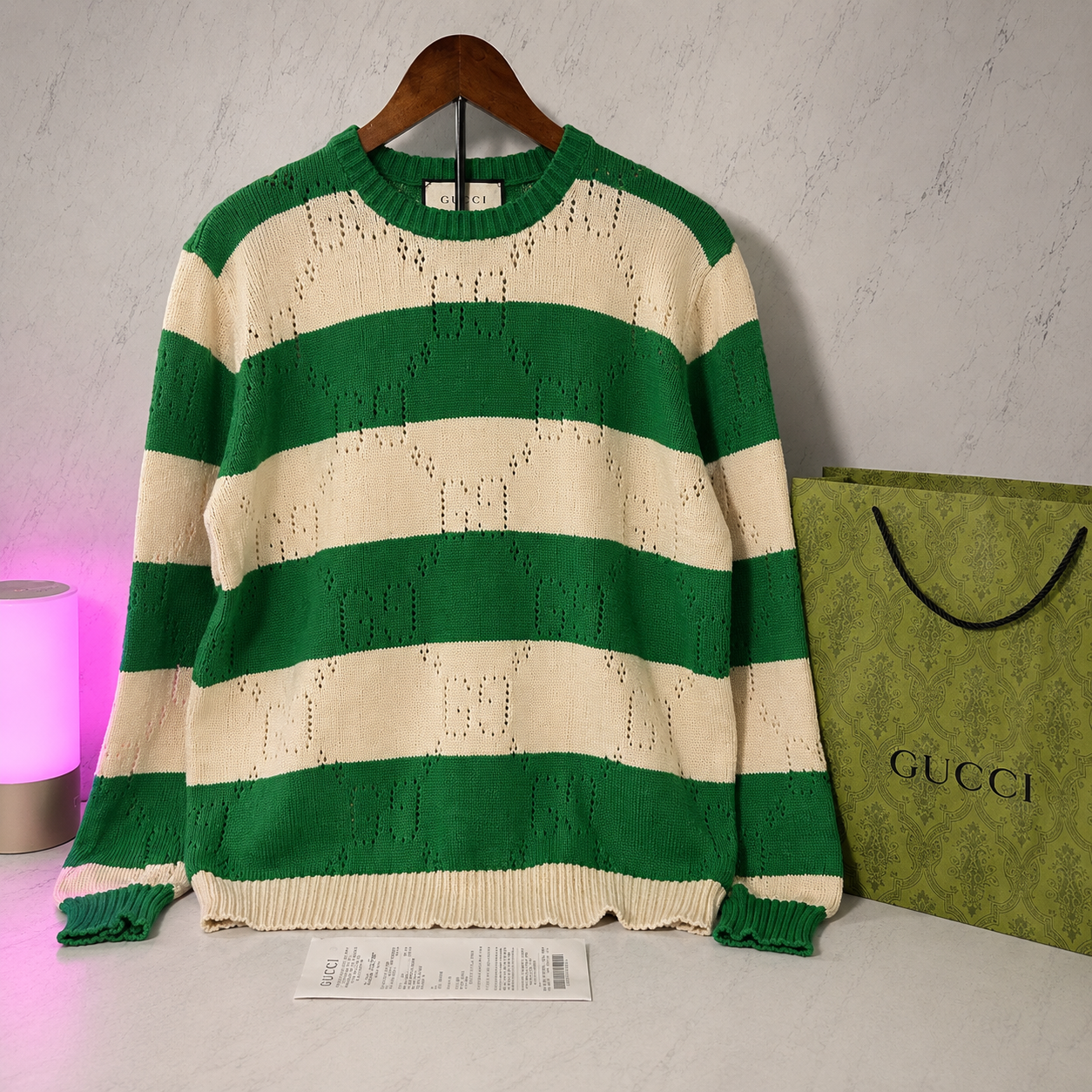GUCCI STRIPED SWEATER (SIZE XS-L)