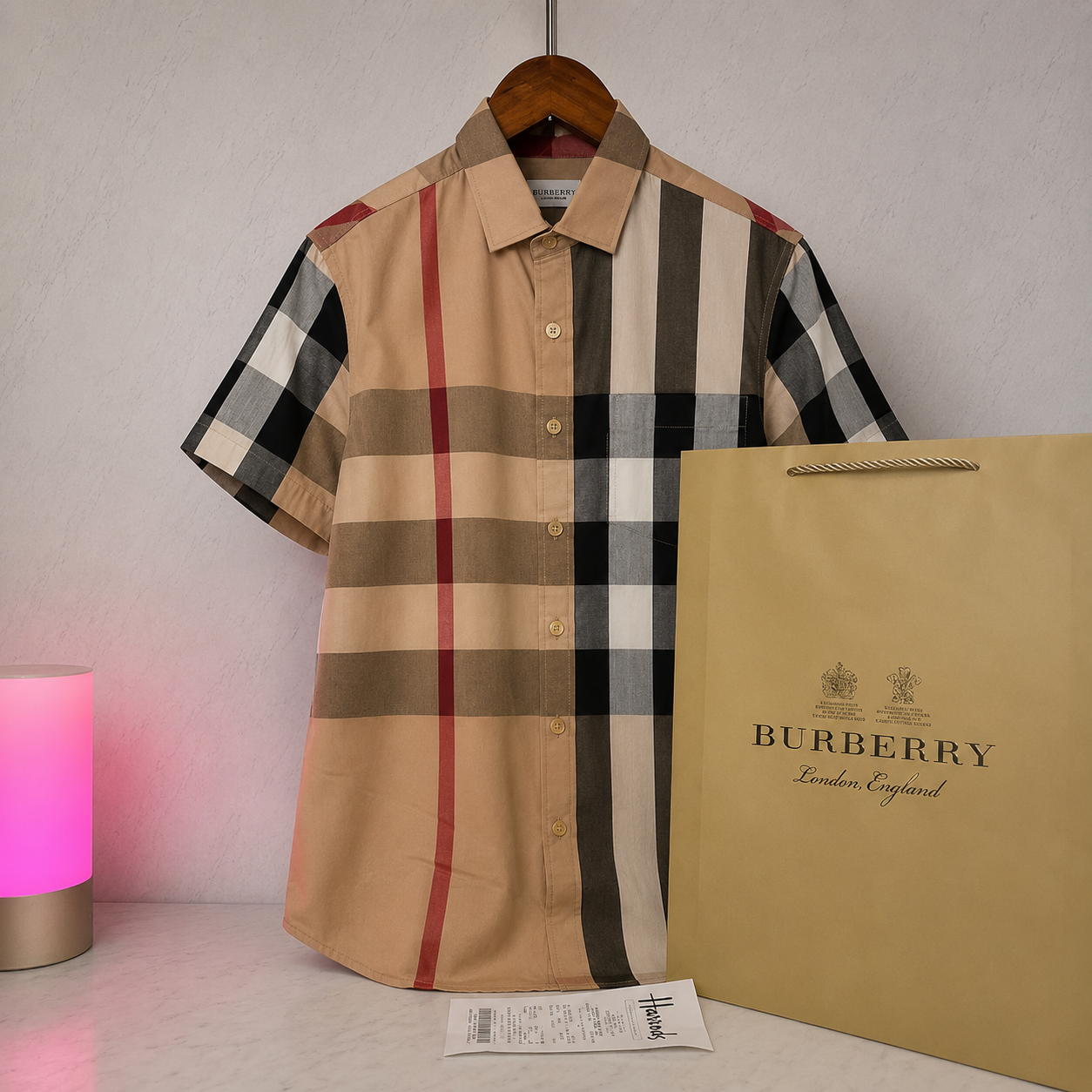 BURBERRY CHECKED SHIRT (SIZE M-XL)