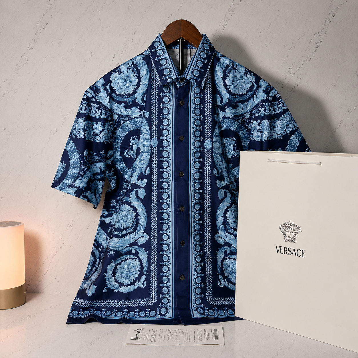 VERSACE BAROCCO PRINT SHIRT (SIZE M-XL)