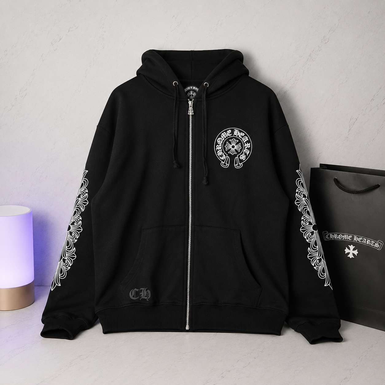 CHROME HEARTS ZIP UP HOODIE (SIZE S-XL)
