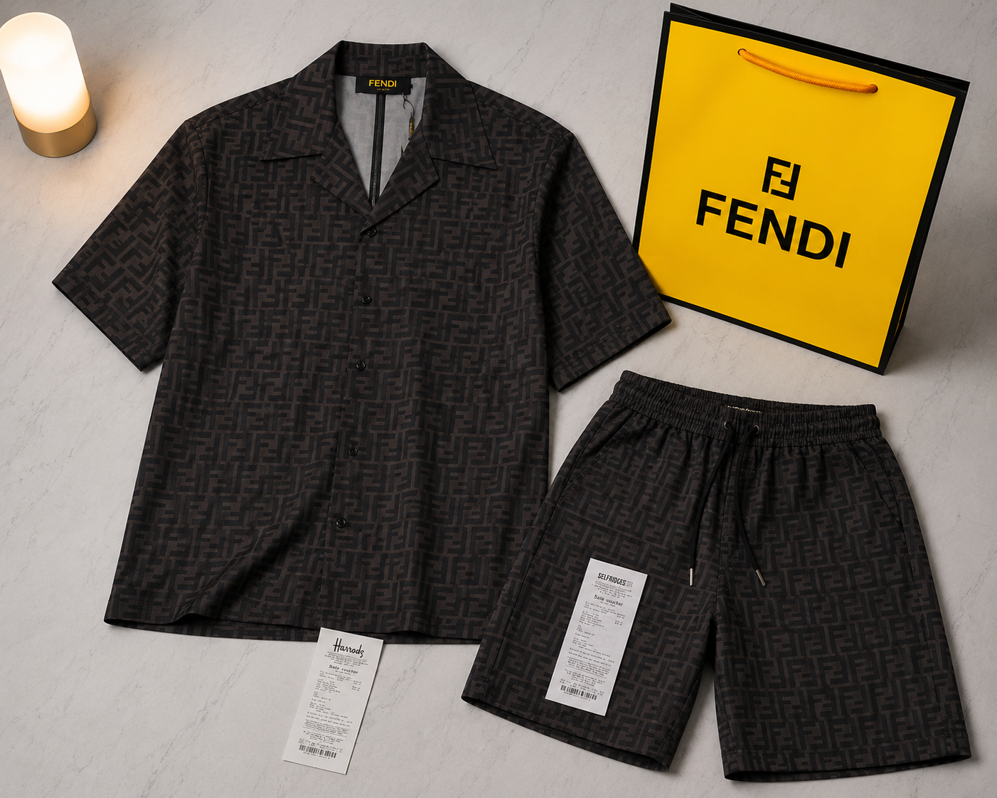 FENDI BROWN FF SET (SIZE M-XL)