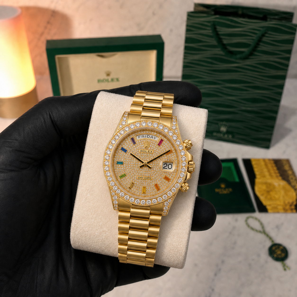 ROLEX RAINBOW DAY-DATE 40