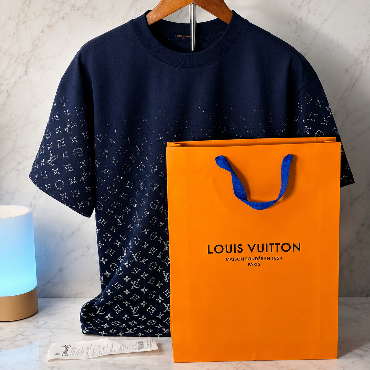 LV GRADIENT T-SHIRT (NAVY SIZE S-XL)