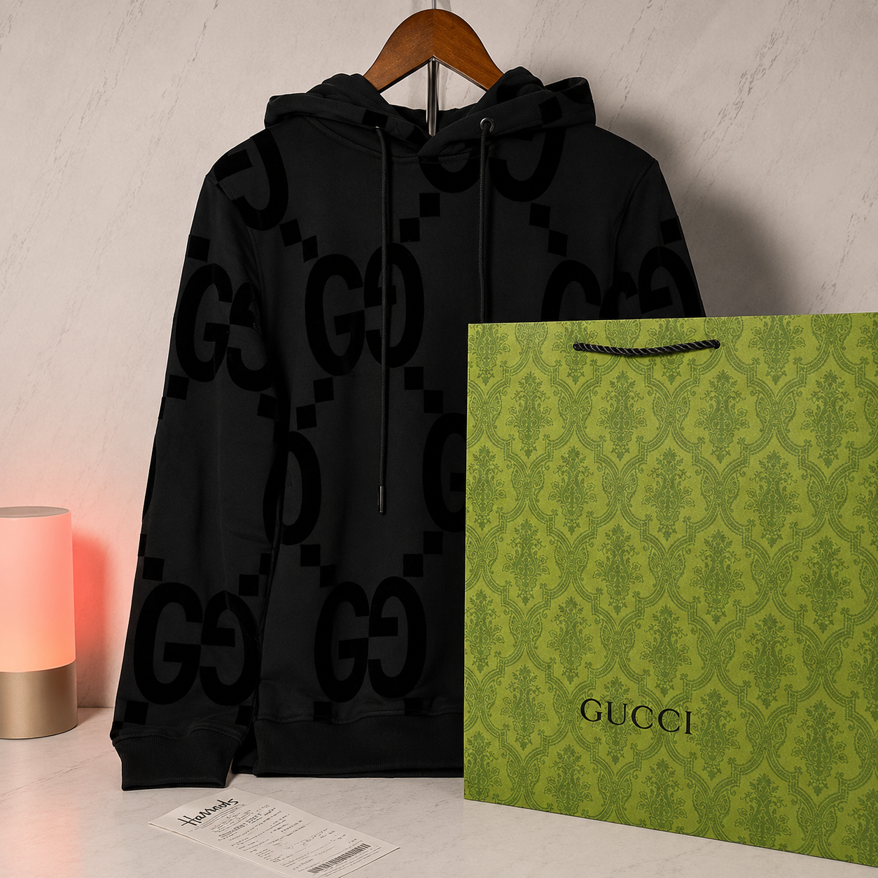 GUCCI MONOGRAM PATTERN HOODIE (SIZE M-XL)