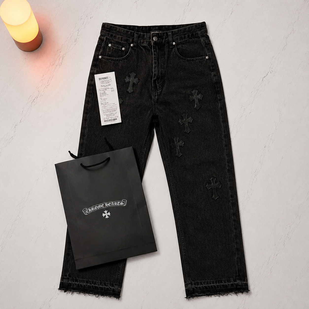 CHROME HEARTS JEANS (SIZE 30"-36")