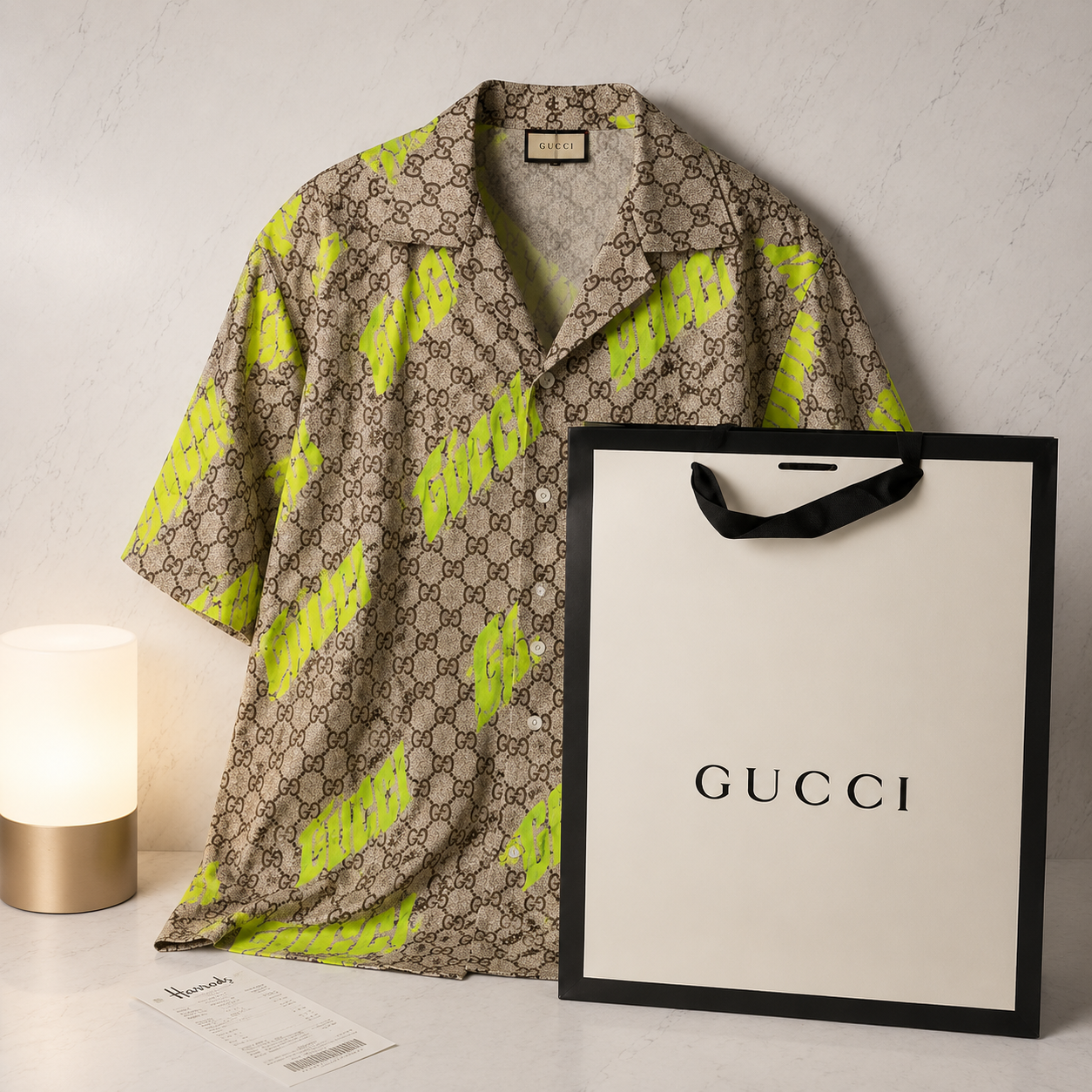 GUCCI POPLIN BOWLING SHIRT (SIZE M-XL)
