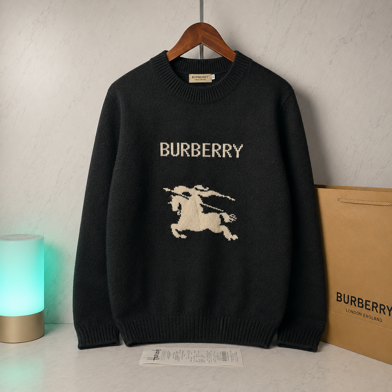 BURBERRY EKD WOOL CASHMERE SWEATER (SIZE S-XL)