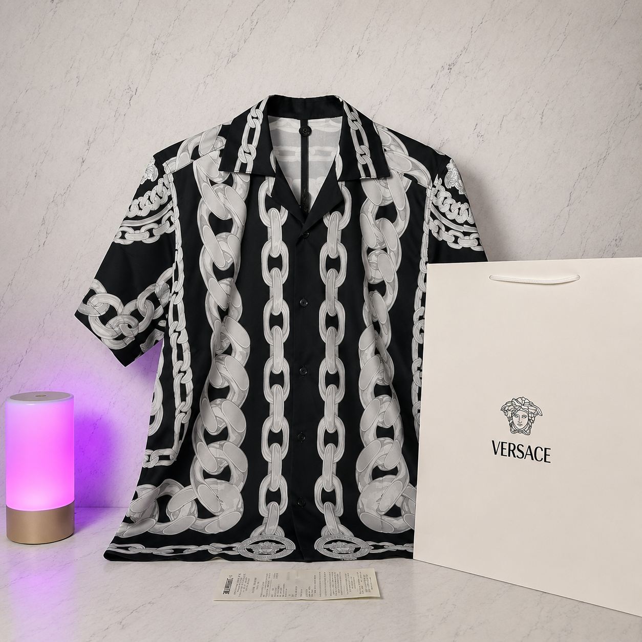 VERSACE MEDUSA CHAINS SHIRT (SIZE M-XL)
