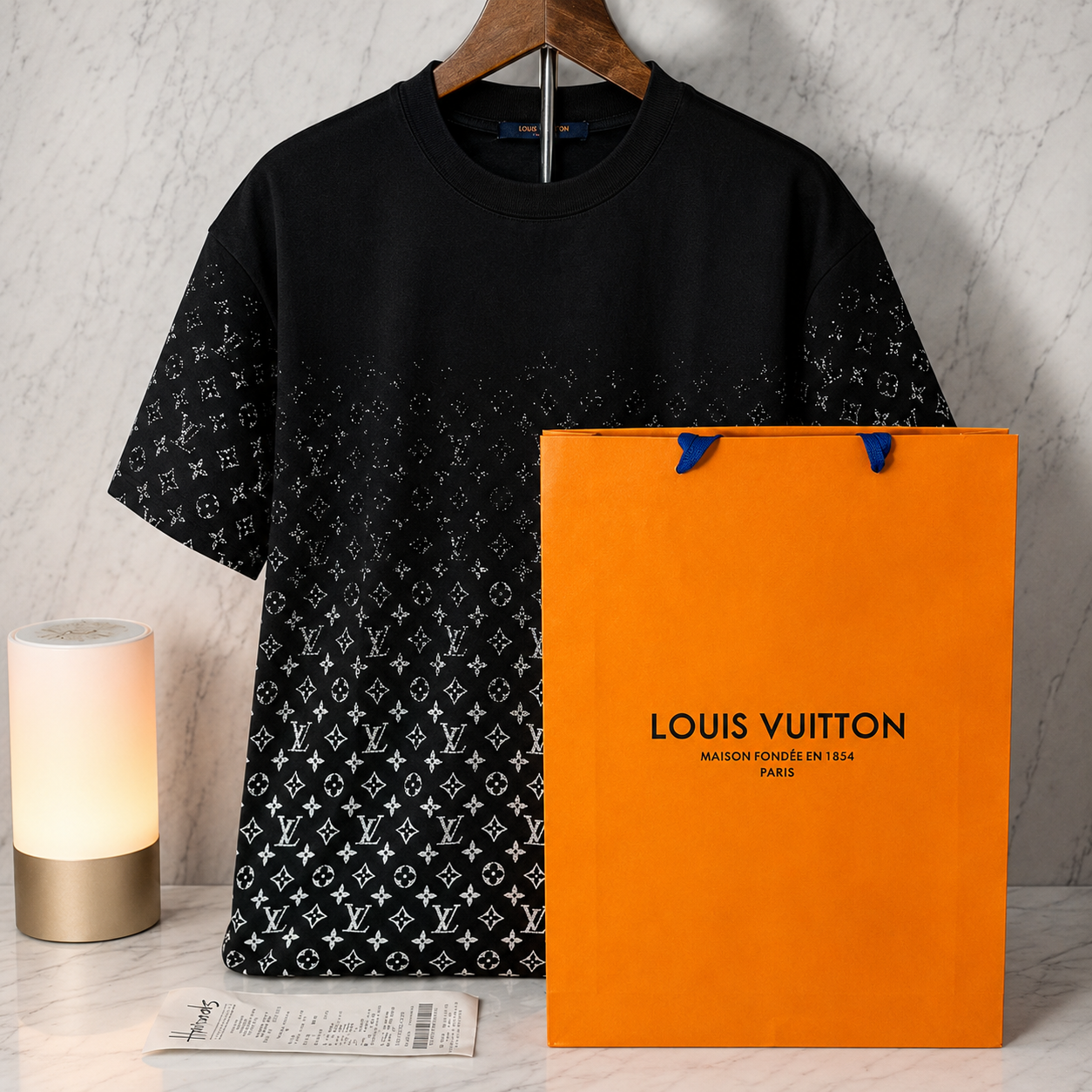 LV GRADIENT T-SHIRT (BLACK SIZE S-XL)