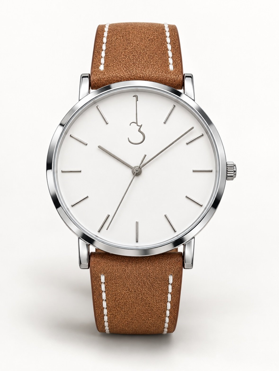 LP White with tan leather strap
