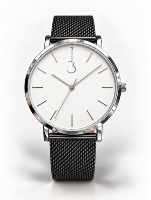 LP White with Black steel mesh strap