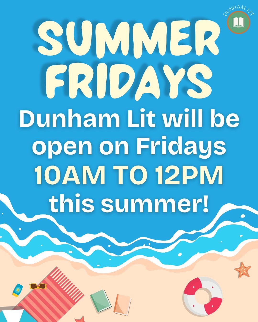 Happy Summer!

On Fridays in the summer, Dunham Literary will be open from 10am-12pm EST. Mon-Thurs, our hours will remain 10am-5pm EST.

What are your plans for the summer?

#summer #booksbooksbooks #bookstagram