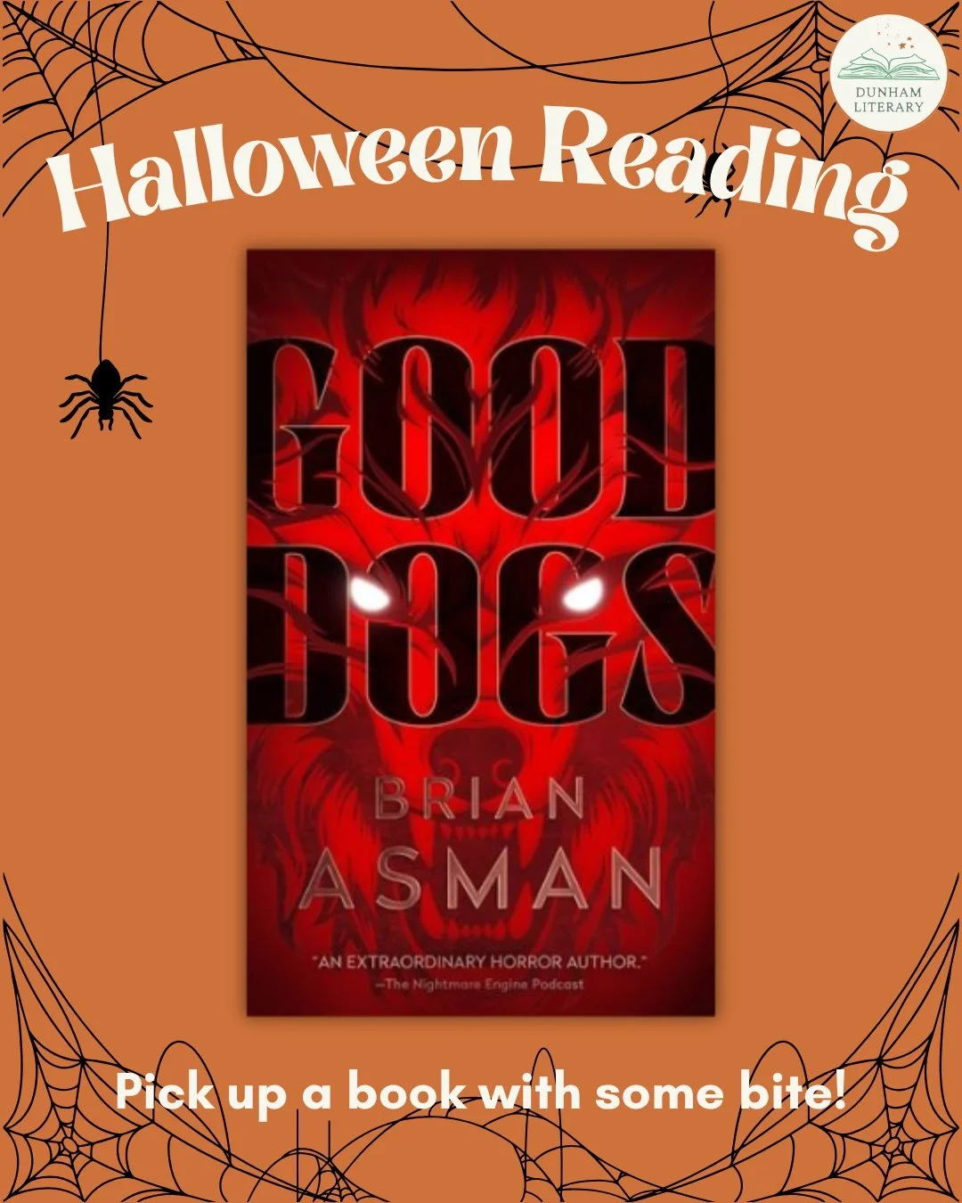 Looking for the perfect book to read this Halloween? Take a bite out of Brian Asman's  debut novel, GOOD DOGS, from Blackstone Publishing!

@thebrianasman @brendandeneen @blackstonepublishing 

#halloweenreads #horror #booksbooksbooks #werewolves