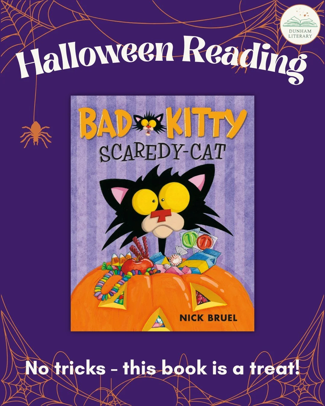 This is not a trick! Nick Bruel (@nick_bruel)'s BAD KITTY: SCAREDY-CAT is the perfect treat for this spooky season! Don't let regret haunt you &ndash; grab your copy from Roaring Brook Press (@macmillanusa) today!

#halloweenreads #badkitty #booksboo