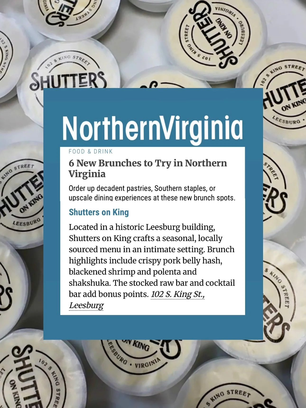 Thank you @northernvirginiamag for including us on this lovely list!
Join us every Saturday &amp; Sunday from 11am - 3pm for all of your favs  and of course - lots of beautiful and tasty brunch cocktails🍹🍸🥃
Reservations available via @resy 📕
#lee