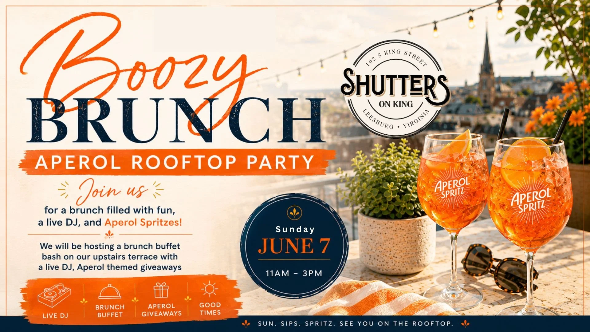 Boozy Rooftop Brunch with Aperol!