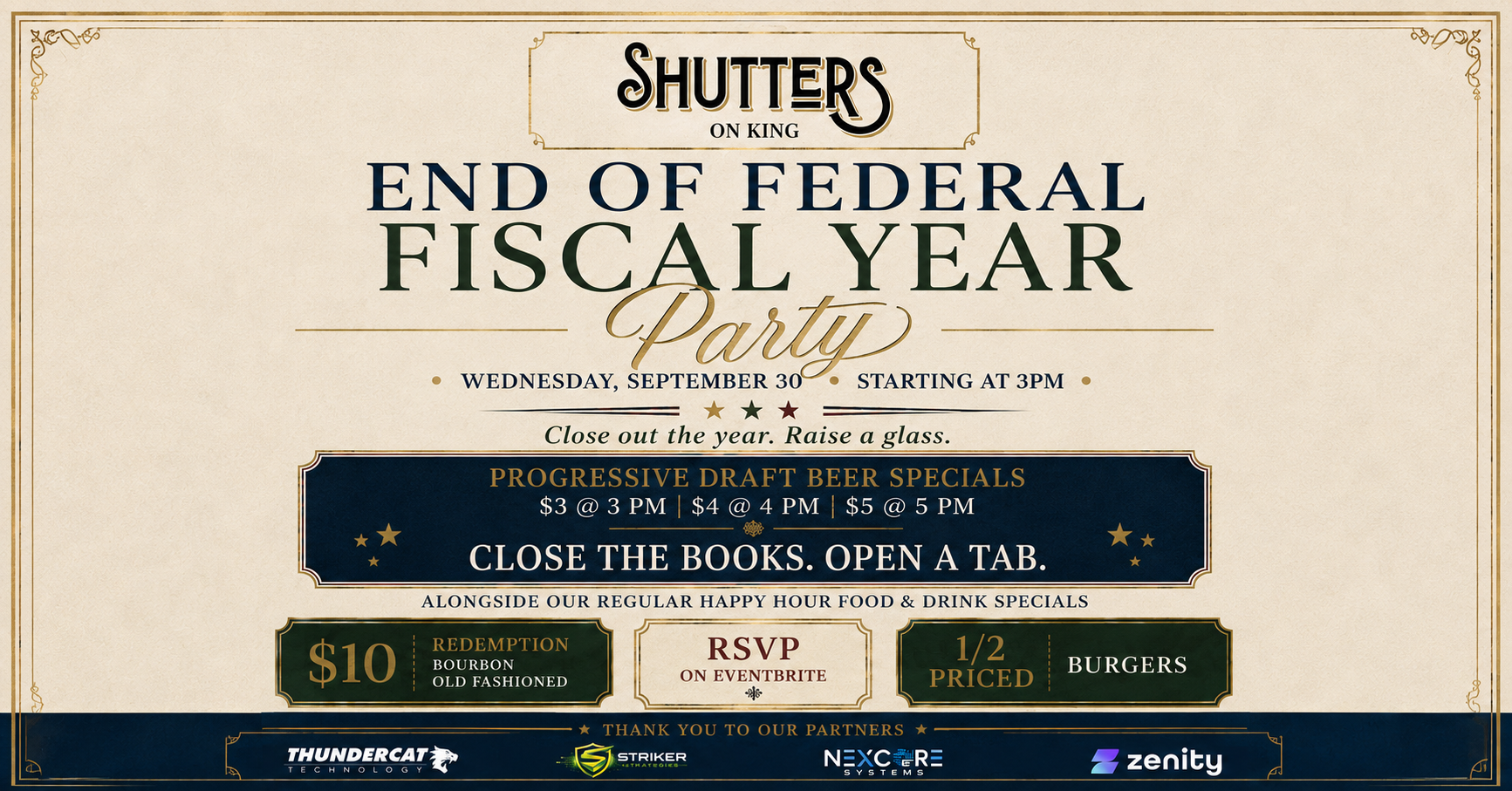 End of Federal Fiscal Year Happy Hour!