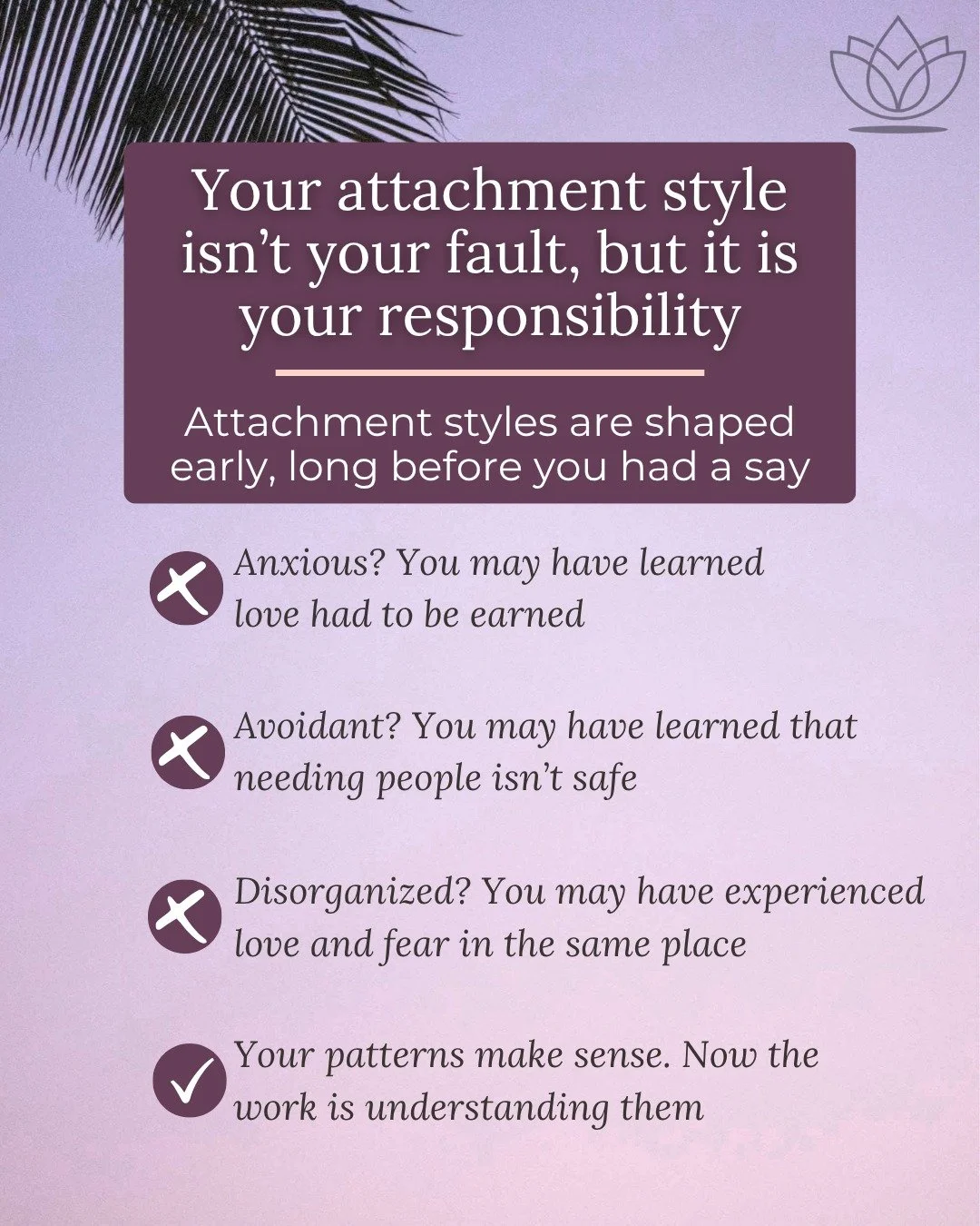 Follow for part 2, where we deconstruct the different attachment stylesd before we could even speak.

The way you attach, the way you protect, avoid, pursue, or disconnect, is often a response to your earliest environment.

It&rsquo;s not about blami