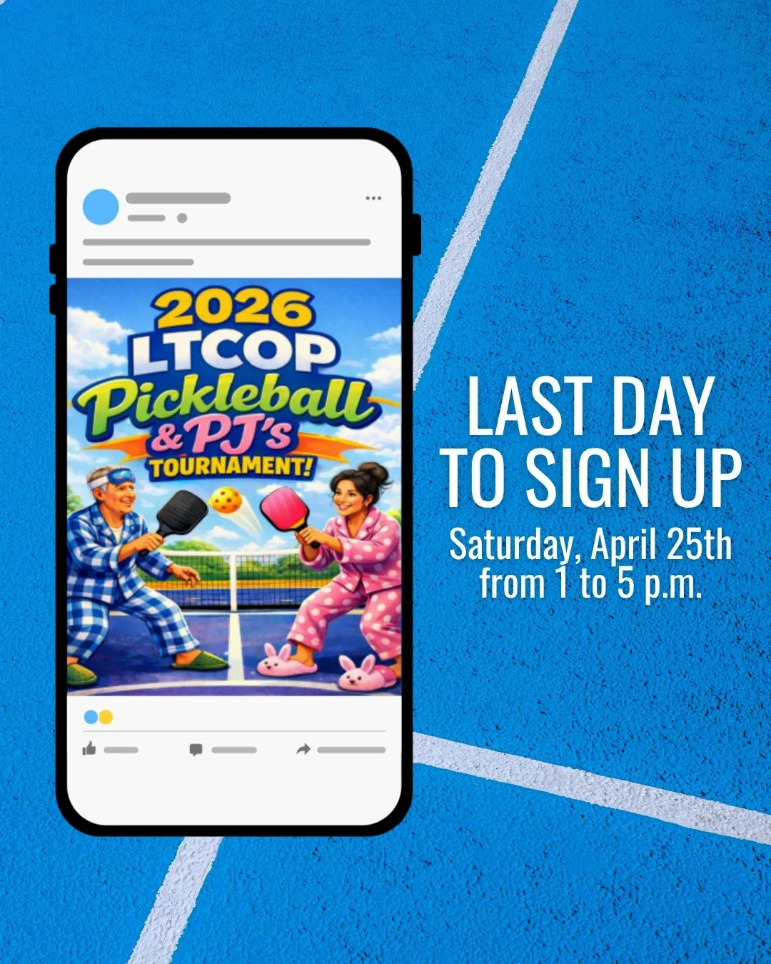 Last call. 🏓⭐

TODAY is your final chance to register for the Pickleball Tournament at Wildwood Racquet Club.

If you have been thinking about it, now is the time to grab your teammate and get signed up. It is going to be a full afternoon of games, 