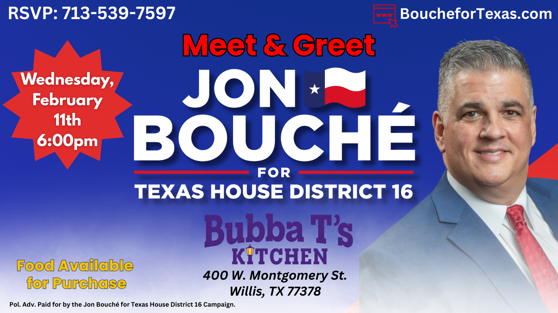 Meet and Greet at Bubba T's in Willis